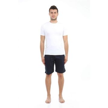 Moda Çizgi 27207 Siyah Cepli Pamuk Erkek Şort