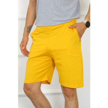 Moda Çizgi 27484 Sarı Pamuk Erkek Şort