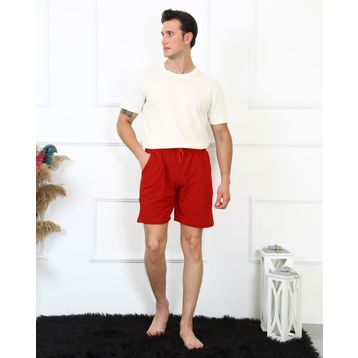 Moda Çizgi 27487 Bordo Lakost Erkek Şort