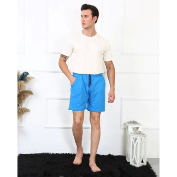 Moda Çizgi 27487 Saks Mavi Lakost Erkek Şort