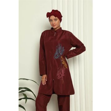 Moda Çizgi 31016 Tam Tesettür Çiçek Baskılı Mayo