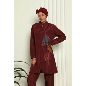 Moda Çizgi 31016 Tam Tesettür Çiçek Baskılı Mayo