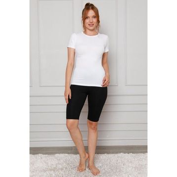 Moda Çizgi 5867 Siyah Microfiber Diz Üstü Kadın Tayt