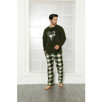 Moda Çizgi 6799 Yeşil Welsoft Polar Erkek Pijama Takımı