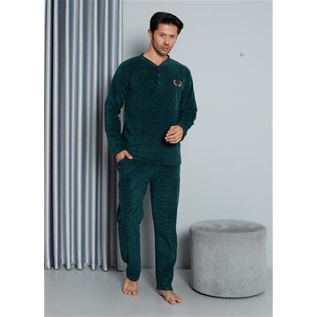 Moda Çizgi 6826 Yeşil Welsoft Polar Erkek Pijama Takımı
