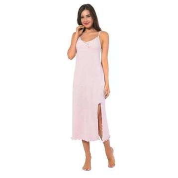Moda Çizgi 900 İp Askılı Uzun Bayan Gecelik