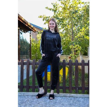 Moda Çizgi 9076 Kadın Kadife Eşofman Takım