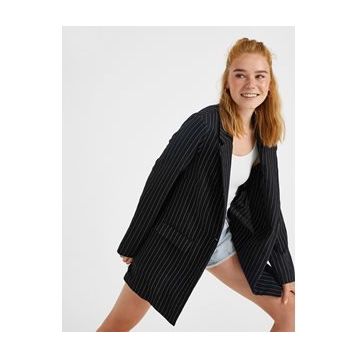 Modalinepark Çizgili Blazer Kadın Ceket