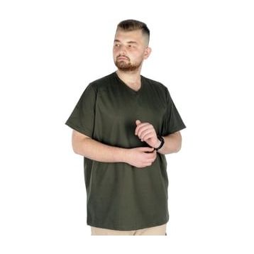 Mode XL 20032 Haki V Yaka Basic Erkek T-Shirt