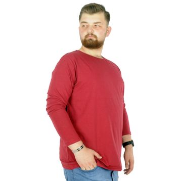 Mode XL 20102 Bordo Likralı Bisiklet Yaka Erkek T-Shirt
