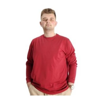 Mode XL 20103 Bordo Manşetli Uzun Kol Erkek T-Shirt