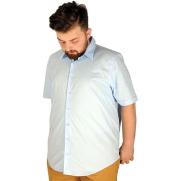 Mode XL 20353 Mavi No Pocket Lycra Poplin Erkek Gömlek