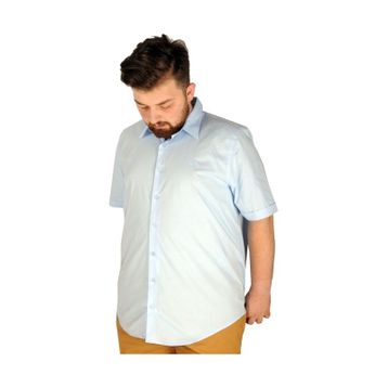 Mode XL 20353 Mavi No Pocket Lycra Poplin Erkek Gömlek