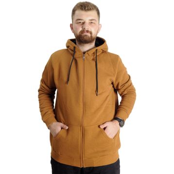 Mode XL 20543 Camel Kapüşonlu Erkek Sweatshirt