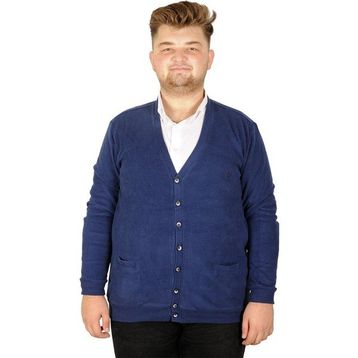 Mode XL 20548 İndigo Vanize Selanik Düğmeli Erkek Hırka