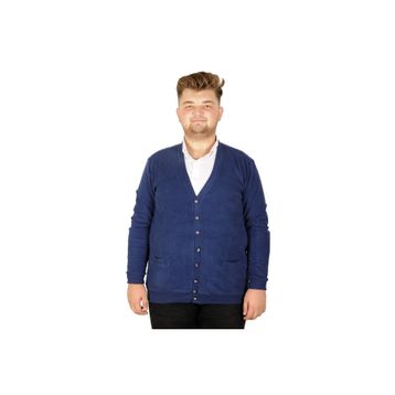 Mode XL 20548 İndigo Vanize Selanik Düğmeli Erkek Hırka