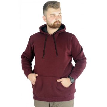 Mode XL 20562 Mürdüm Kapüşonlu Erkek Sweatshirt