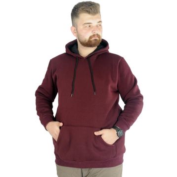 Mode XL 20562 Mürdüm Kapüşonlu Erkek Sweatshirt