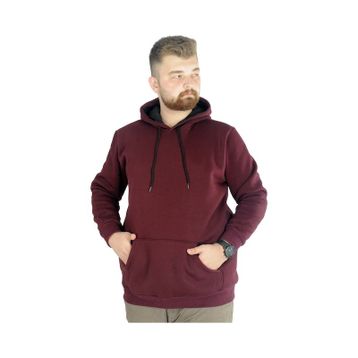Mode XL 20562 Mürdüm Kapüşonlu Erkek Sweatshirt