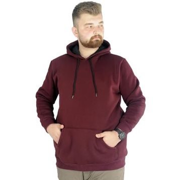 Mode XL 20562 Mürdüm Kapüşonlu Erkek Sweatshirt