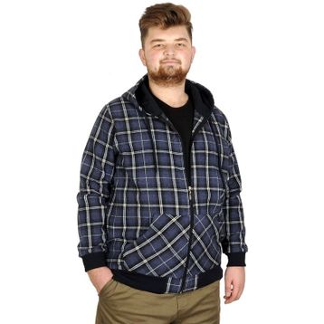 Mode XL 20579 İndigo Kapüşonlu Erkek Sweatshirt