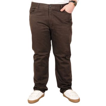 Mode XL 21003 Kahve 5 Cep Keten Erkek Pantolon
