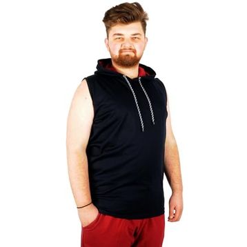 Mode XL 21125 Lacivert Basic Kapüşonlu Erkek T-Shirt