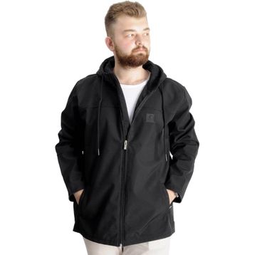 Mode XL 21235 Erkek Softshell Parcalı Kapsonlu Siyah Mont