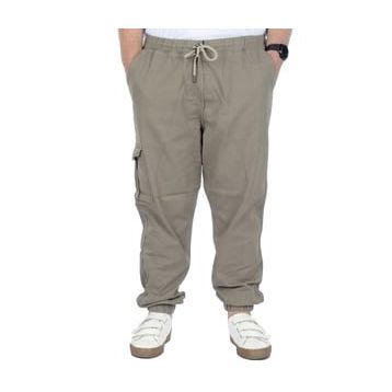 Mode XL 21927 Bej Doğa Gabardin Kargo Jogger Erkek Pantolon