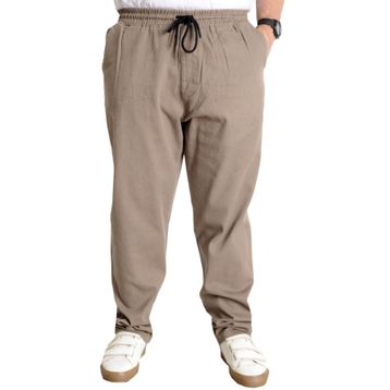 Mode XL 21928 Bej Doğa Gabardin Kargo Jogger Erkek Pantolon