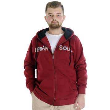Mode XL 22531 Bordo Kapüşonlu Erkek Sweatshirt
