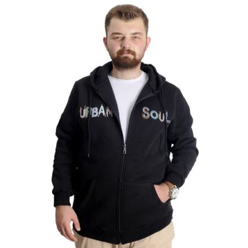 Mode XL 22531 Siyah Kapüşonlu Erkek Sweatshirt