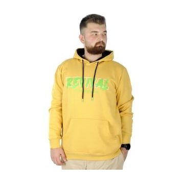 Mode XL 22545 Hardal Kapüşonlu Erkek Sweatshirt