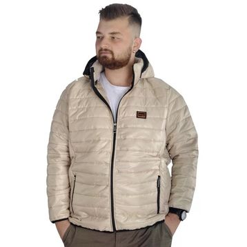 Mode XL 22602 Bej Kapitone Erkek Mont