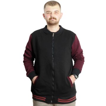 Mode XL 22618 Siyah Büyük Beden Kolej Erkek Mont