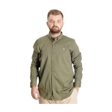 Mode XL 23303 Haki Uzun Kol Tom Oxford Erkek Gömlek