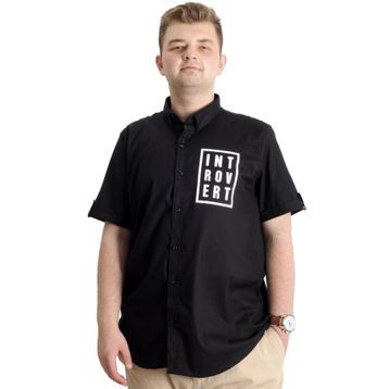 Mode XL 23304 Introvert Siyah Gabardin Erkek Gömlek