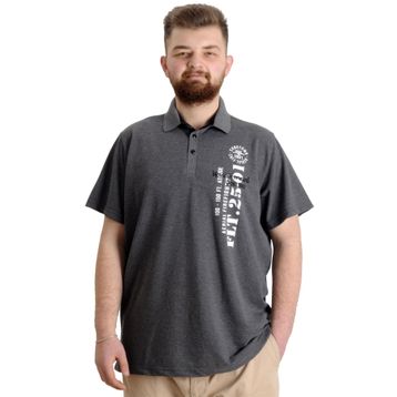 Mode XL 23329 Flt Antramelanj Parçalı Erkek Polo T-Shirt