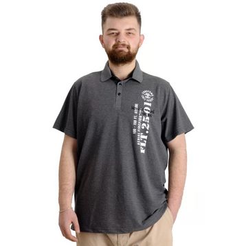 Mode XL 23329 Flt Antramelanj Parçalı Erkek Polo T-Shirt