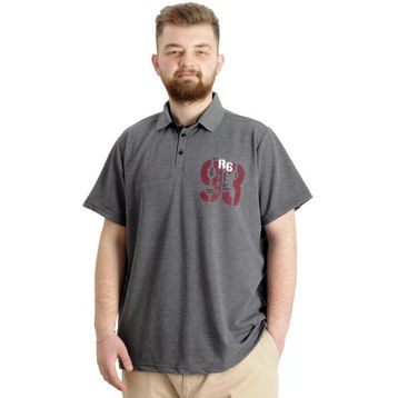 Mode XL 23330 Limited Antramelanj Parçalı Erkek Polo T-Shirt