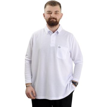 Mode XL 23449 Waffle Beyaz Erkek Sweatshirt