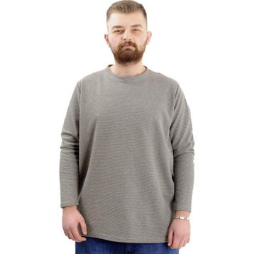 Mode XL 23460 Waffle Haki Erkek Sweatshirt