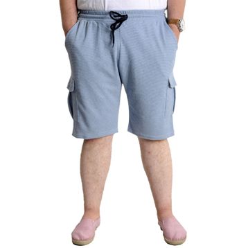 Mode XL 23500 Waffle Mavi Kargo Cep Erkek Şort