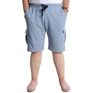 Mode XL 23500 Waffle Mavi Kargo Cep Erkek Şort