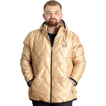 Mode XL 23657 Bej Kapüşonlu Erkek Mont