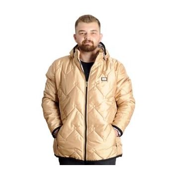 Mode XL 23657 Bej Kapüşonlu Erkek Mont