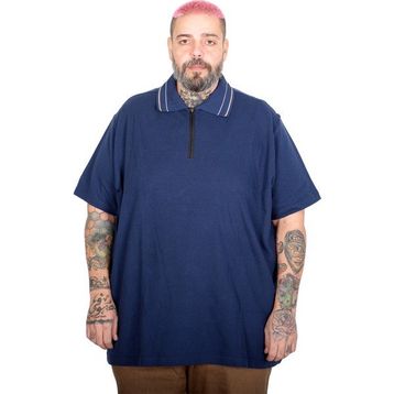 Mode XL 25320 İndigo Fermuarlı Polo Yaka Erkek T-shirt