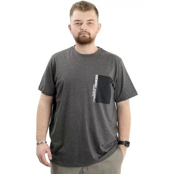 Mode XL U24043 Thinkers Antramelanj Bisiklet Yaka Erkek T-shirt