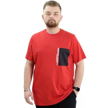 Mode XL U24043 Thinkers Kırmızı Bisiklet Yaka Erkek T-shirt