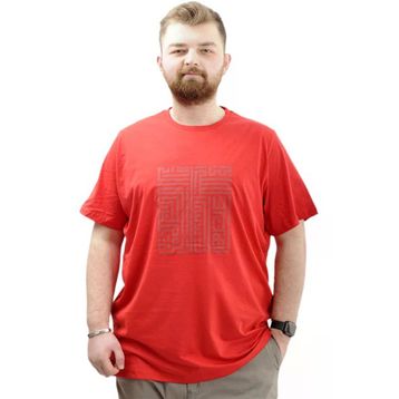 Mode XL U24048 Labyrinth Kırmızı Erkek T-shirt